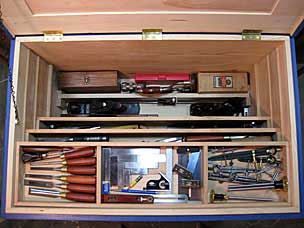 Tool chest with tools