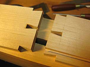 Drawer sides dovetailed