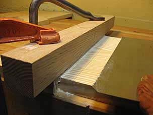 Sawing dado in end board
