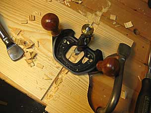 Cleaning up dado with router plane