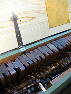 Six board chest with tool collection