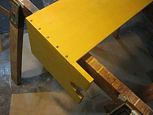 Boarded chest front nailed to sides