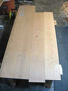 1x8 Red alder for the worktable top